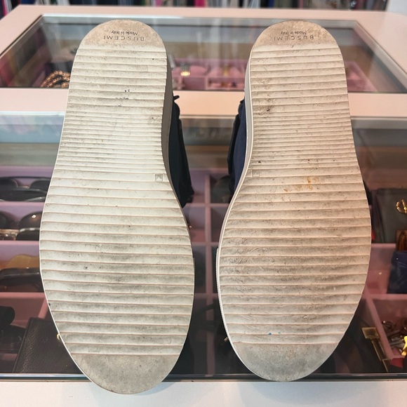 Buscemi sneakers suede navy blue with gold padlock, size 37.5 - Picture 8 of 8